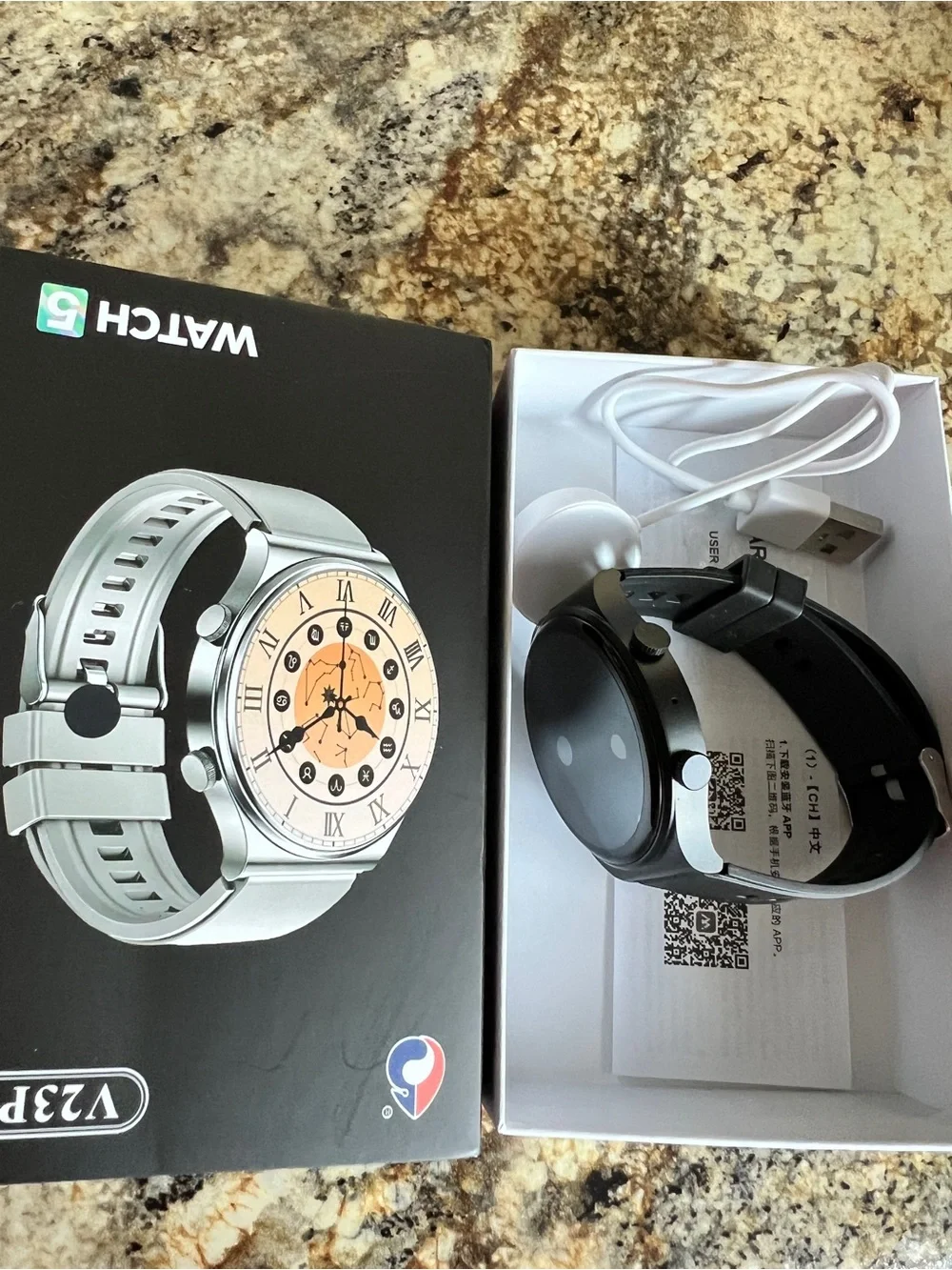 Black Smartwatch with Silicone Band - Phone-Fitness & Health Tracker
